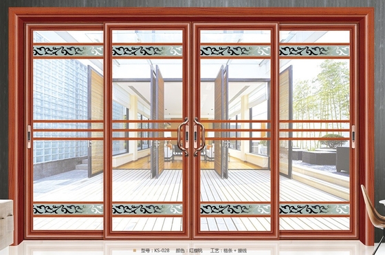 Small Glass Aluminium Sliding Door Internal 1.6 mm Thickness For School