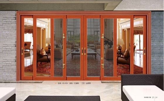 Small Glass Aluminium Sliding Door Internal 1.6 mm Thickness For School