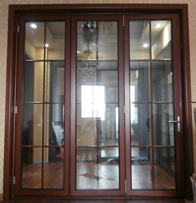 Het thermische Aluminium die van de Onderbrekingsingang de Harmonika van de Glasdeur Gesloten Glijden vouwen